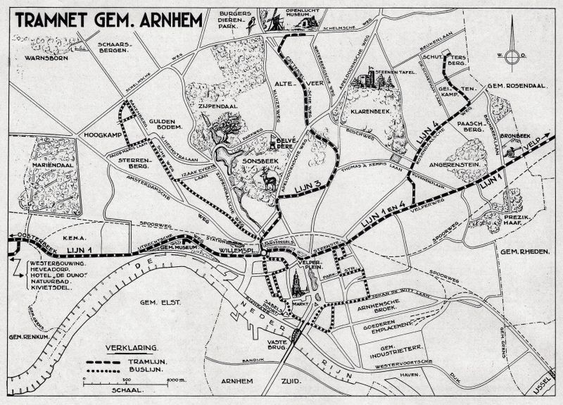 Tramnet Arnhem 1939