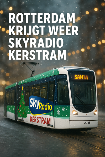 SkyRadio Christmas Tram Banner